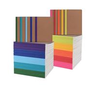 KUNYOS Confezione da 100 quaderni con composizione, diari foderati con copertina A5 con punte arcobaleno for il lavoro scolastico e l'uso quotidiano
