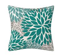 KUNYOS Cosy Pillow Covers 18x18inch Linen Square Throw Pillow Case,Farmhouse Modern Floral Flower Pillow Covers for Couch Sofa(Green)