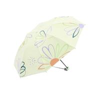 KUNYOS Flower Compact Umbrella, Women's Sunlight Protection UV Protection Umbrella, Girls In Sunny And Rainy Days, Folding Parasol, Folding Pocket Umbrellas(Green)
