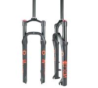 KUNYOS Forcella A Sospensione Pneumatica per Bici MTB 26X4.0 Forcella per Bici Grassa Escursione 100 Mm 28,6 Mm Forcella Anteriore Diritta Blocco Manuale, per Snow Beach XC/AM,Nero