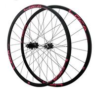 KUNYOS MTB Ruote Ciclismo 26 Pollici/27,5/29 Pollici, Cerchio Montagna, Doppia Parete Bicicletta Sgancio Rapido 24 Fori Freno A Disco 8/9/10/11/12 velocità, Ruote Sgancio Rapido,Rosso,29inch