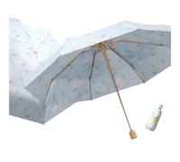 KUNYOS Ombrello compatto 8K, ombrello parasole in vinile con fiori a doppia faccia, resistente ai raggi UV, alle intemperie e alla pioggia, piccolo ombrellone fresco e funzionale(Double-sided orchid)