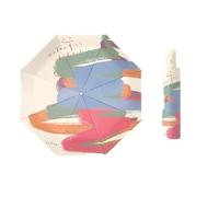 KUNYOS Ombrello Compatto Carino, Ombrello Pieghevole Completamente Automatico, Graziosi Motivi For Ragazze Sia Con La Pioggia Che Con Il Sole, Protezione Solare,Ombrelli Parasole(Natural)