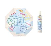 KUNYOS Ombrello Compatto Carino, Ombrello Pieghevole Completamente Automatico, Graziosi Motivi For Ragazze Sia Con La Pioggia Che Con Il Sole, Protezione Solare,Ombrelli Parasole(Blue)