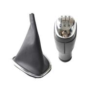 KUNYOS Pomello Con Copertura Leva Del Cambio Manuale Per Clio 4 Mk4 IV 2012-2020 5 Marce/6 Marce Pelle Sintetica/ABS Cromo/Nero/Opaco Elegante Pomello Del Cambio(B0567-K0738)