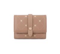 KUNYOS Portafoglio da donna piccolo a tre ante, molto capiente e pratico. Accessorio alla moda con motivo floreale. Abbinabile diversi outfit. Regalo for le donne durante feste(Camel)