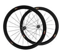 KUNYOS Road Bike Wheelset 700C * 23C-25C-28C 40/50MM in Lega di Alluminio C/V/Disco Freno Cerchio a sgancio rapido 20H Hub per 7 8 9 10 11 velocità Wheelset,Nero,50mm C/V