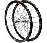 KUNYOS Ruota Anteriore e Posteriore per Bicicletta 700C Set di Ruote per Bici da Strada in Carbonio con Copertone di 40 mm di profondità Cerchio con Freni a V/C Cuscinetto Sigillato,Argento