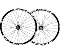 KUNYOS Ruote Anteriori E Posteriori per Bicicletta 26"/27,5"/29" Cerchio in Lega CNC A Doppia Parete MTB Set Ruote per Bici 32H Freno Disco QR 8-10 velocità Hub Cassetta Cuscinetto Sfere,Nero,29inch