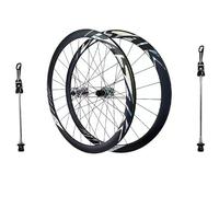 KUNYOS Ruote per Bici da Corsa 700C, Lega di Alluminio 36 Mm, Freno A Disco, Mozzo HG Compatibile con Cassetta 8/9/10/11/12 velocità, 24 Fori,Colorato,QR