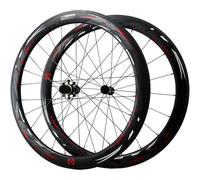 KUNYOS Ruote per Bici da Strada Cerchio per copertoncino in Carbonio 700C Freno a V 40/50/55 mm Ruote da Corsa per Bicicletta 25 mm di Larghezza 45# Raggi Solo 1830G Opaco,40mm