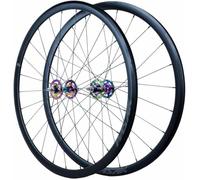 KUNYOS Set di Ruote 700C Fixed Gear con Mozzo A Bullone 9.5X100mm/9.5X120mm ASSE Solido, Filettatura Flip-Flop (Ruota Libera E Fissa), Ruote da Corsa A velocità Singola per Bici da Pista,Colorato