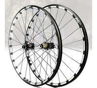 KUNYOS Set di Ruote da Bicicletta Thru Axle 26'' 27.5'' 29'' Mountain Bike Ruota Anteriore Ruota Posteriore Set Doppio Strato 24 Fori Mozzo Straight-Pull per 7-12 Ingranaggi,Nero,26inch