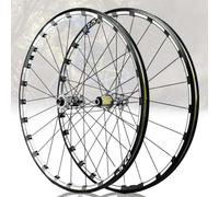 KUNYOS Set di Ruote da Bicicletta Thru Axle 26'' 27.5'' 29'' Mountain Bike Ruota Anteriore Ruota Posteriore Set Doppio Strato 24 Fori Mozzo Straight-Pull per 7-12 Ingranaggi,Argento,26inch