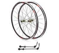 KUNYOS Set di Ruote da Corsa 700C 30Mm, Cerchio per Freni V/C, Sgancio Rapido, Biciclette Cruiser, per Cassetta A 7/8/9/10/11 velocità, Mozzo in Fibra di Carbonio 1650G,Verde