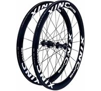 KUNYOS Set di Ruote da Strada 700C, Corona A Cricchetto 36/54T, Cerchi in Alluminio A Doppio Strato da 50 Mm con Freni A V-Brake, Ruote con Sgancio Rapido da 100/130 Mm, Cassetta A 7-12 velocità