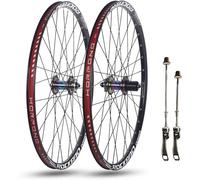 KUNYOS Set di Ruote per Bici da 24 '' 26 '' 27,5 '' 29 '' per Mountain Bike Ruote Posteriori Anteriori A Doppio Strato Freni A Disco Mozzi 32H per 7-11 velocità,Coloured,26inch