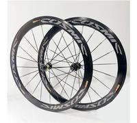 KUNYOS Set di Ruote per Bici da Strada 700C * 23C-25C-28C 40 / 50MM Cerchio Freno C/V in Lega di Alluminio Mozzo 20H A Sgancio Rapido per Set di Ruote 7 8 9 10 11 velocità,Nero,50MM
