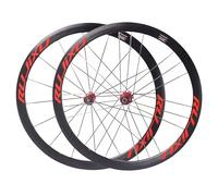 KUNYOS Set di Ruote per Bici da Strada 700C in Lega di Alluminio Sgancio Rapido Altezza Cerchio 40/50Mm Freni V/C Mozzi A Cuscinetti Sigillati Supporto Cassetta 8-11 velocità,Rosso,50MM