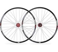 KUNYOS Set di Ruote per Bicicletta da 26/27,5/29", Freno A Disco in Lega di Alluminio 32H per Ruote MTB, Mozzi Casstte 8-11 velocità, Rosso,27.5inch