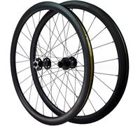 KUNYOS Set di Ruote per Bicicletta da Strada in Fibra di Carbonio, Raggi 20/24 Fori, Freni A Disco, Sgancio Rapido, Pacco Pignoni 7-11 velocità, Pneumatici Compatibili 700C*23C-38C, Set di Ruote