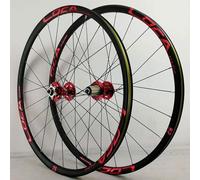 KUNYOS Set di Ruote per Bicicletta MTB Set di Ruote per Bicicletta da 26/27,5/29 Pollici Freno A Disco Cerchio A Doppia Parete Ultraleggero A Sgancio Rapido 7-12 velocità,Rosso,27.5inch