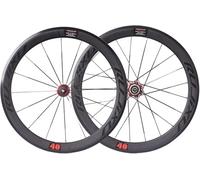 KUNYOS Set di Ruote per Bicicletta Pieghevole Piccola 406/451 Ruota Anteriore e Posteriore 20 Pollici 22 Set Telaio Alto V Brake Mozzo 40 Altezza Cerchio da Ciclismo,Rosso,451 100/130