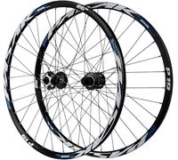 KUNYOS Set di Ruote per Mountain Bike Cerchi A Doppia Parete da 26/27,5/29 Pollici Ruote A Sgancio Rapido Freno A Disco 32H Mozzo Anteriore E Posteriore per Cassetta A 7-12 velocità,Blu,29inch