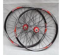 KUNYOS Set di Ruote per Mountain Bike da 24/26/27,5/29 Pollici, Cassetta 8-11 velocità, Set di Ruote con Sgancio Rapido, Freno A Disco 32H, Supporto per Cuscinetti Sigillati,Rosso,26inch