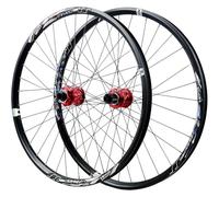 KUNYOS Set di Ruote per Mountain Bike da 26/27,5/29 Pollici DH Perno Passante 20X110 15 12 Freno A Disco A Sgancio Rapido Ruota Ad Anello Largo in Discesa HG MS XD,Rosso,26inch XD