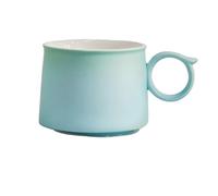 KUNYOS Set Di Tazze Da Caffè In Ceramica Da 250 Ml, Tazza Da Caffè Latte In Gres, Tazza Da Tè, Tazze For Uomo, Donna, Ristorante, Casa, Ufficio, Bevande Calde, Goditi Il tuo Drink(Blue,Cup)