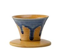 KUNYOS Set Di Tazze E Piattini Da Caffè In Ceramica Con Imbuto Da 100 Ml, Tazzina Da Caffè Espresso In Gres Medievale Fatta A Mano, Tazza Da Tè For Casa E Ufficio(Yellow,Cup set)