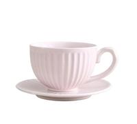 KUNYOS Set Di Tazze E Piattini Da Caffè In Ceramica Da 300 Ml, Tazzina Da Caffè Espresso Retrò, Tazza Da Cappuccino, Tazze Da Tè For Godersi Il Tempo Libero, Regalo E Presente(Purple,Type-300ml)