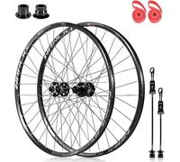 KUNYOS Set Ruote Bicicletta Ruote per Biciclette 26 27,5 29 Pollici Mountain QR Freno A Disco Cassetta 8 9 10 11 12 velocità Mozzi con Cuscinetti Cerchi in Lega di Alluminio,Nero,27.5inch