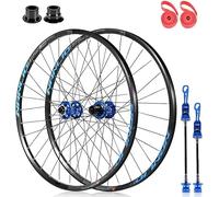 KUNYOS Set Ruote Bicicletta Ruote per Biciclette 26 27,5 29 Pollici Mountain QR Freno A Disco Cassetta 8 9 10 11 12 velocità Mozzi con Cuscinetti Cerchi in Lega di Alluminio,Blu,26inch