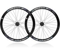 KUNYOS Set Ruote da Bike Fissa 700C, Altezza Cerchio 40 Mm, Ruote in Alluminio, Mozzi A Cuscinetto V-Brake Interni 100/120 Mm per Pneumatici Esterni 23-28C, Bici da Strada