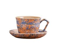 KUNYOS Tazza Da Caffè Espresso In Ceramica Da 190 Ml, Tazza Da Cappuccino, Tazza Da Caffè In Ceramica Leggera E Lussuosa, Realizzata A Mano E Trasformata In Forno. For Godersi L'ora Del(Blue)