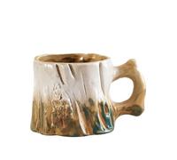 KUNYOS Tazza Da Caffè Espresso In Ceramica Da 380 Ml, Tazza Da Cappuccino, Design Creativo Ad Albero, Tazza Da Caffè StoLatestare For Godersi L'ora Del Tè Pomeridiano, Regalo E Presente(Yellow)