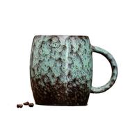 KUNYOS Tazza Da Caffè In Ceramica Di Grande Capacità Da 410 Ml, Tazza Da Caffè E Tazza Da Tè Fatte A Mano E Trasformate In Forno, Tazza Grande, Può Contenere Bevande Calde E Fredde(Green)