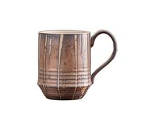 KUNYOS Tazze Da Caffè In Ceramica Marrone, Tazze Da Caffè E Da Tè In Gres Fatte A Mano, Tazze For Bevande Calde E Fredde, Come Opere D'arte For Decorare Il Ristorante(Brown230ml)
