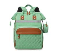 KUNYOS Zaino Fasciatoio For Neonati, Borsa Impermeabile E Resistente All'usura, Con Piccola Portatile Indipendente, Jack For Cuffie Di Ricarica, Da Viaggio For Papà Mamma(Green)