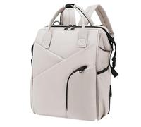 KUNYOS Zaino For Cambio Pannolini For Neonati, Semplice Borsa For Impermeabile Di Grande Capacità Con Più Tasche, Può Contenere Tutti Gli Articoli Da Viaggio Del Bambino, For Papà E Mamma(Beige)