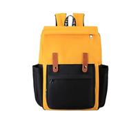 KUNYOS Zaino For Il Cambio Del Pannolino Con Colori A Contrasto, Borsa Portatile Multitasche For Pannolini For Bambini Di Grande Capacità Con Cinghie For Passeggino,unisex Multifunzionale(Yellow)