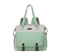 KUNYOS Zaino For Il Cambio Del Pannolino Del Bambino, Borsa For Pannolini Impermeabile E Resistente All'usura, Può Essere Portata Su Una Spalla O Su Entrambe Le Spalle(Green)