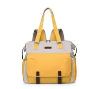 KUNYOS Zaino For Il Cambio Del Pannolino Del Bambino, Borsa For Pannolini Impermeabile E Resistente All'usura, Può Essere Portata Su Una Spalla O Su Entrambe Le Spalle(Yellow)