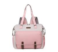 KUNYOS Zaino For Il Cambio Del Pannolino Del Bambino, Borsa For Pannolini Impermeabile E Resistente All'usura, Può Essere Portata Su Una Spalla O Su Entrambe Le Spalle(Pink)