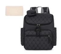 KUNYOS Zaino For Il Cambio Del Pannolino Del Bambino, Borsa For Pannolini Impermeabile E Termica Di Grande Capacità, Con Piccola Borsa Indipendente, Borsa Da Viaggio(Black)