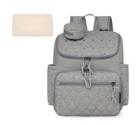 KUNYOS Zaino For Il Cambio Del Pannolino Del Bambino, Borsa For Pannolini Impermeabile E Termica Di Grande Capacità, Con Piccola Borsa Indipendente, Borsa Da Viaggio(Deep Grey)