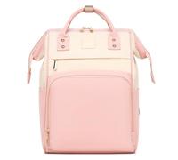 KUNYOS Zaino For Il Cambio Pannolini Alla Moda, Borsa For Pannolini Portatile Impermeabile Di Grande Capacità Con Cinghie For Passeggino, Borsa Da Viaggio Unisex Con Colori A Contrasto(Pink)