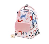 KUNYOS Zaino porta pannolini alla moda, impermeabile, di grande capacità, con isolamento termico, diviso, resistente, 2 cinghie for passeggino, adatto come borsa da viaggio for l'uso quotidiano(Pink)